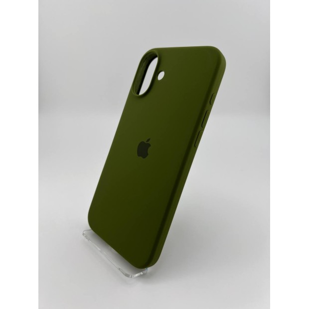 Силіконовий оригінальний чохол для Apple iPhone 16 Plus (46) Глибокий Зелений