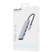 Перехідник USB HUB Proove Iron Link 5-в-1 (Type-C) (1 Type-C /  3 USB 3.0 /  1 HDMI) (Сріблястий)
