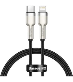 USB-кабель Baseus Cafule Metal Data 20W (2м) (Type-C на Lightning) (Чорний) (Уці..