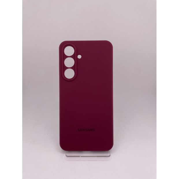 Чохол Silicone Case with MagSafe Samsung Galaxy S25 FE (Бордовий)