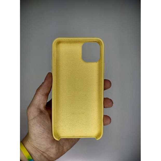 Силіконовий оригінальний чохол Apple для iPhone 11 Pro Max (Кремовий жовтий)
