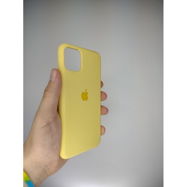 Силіконовий оригінальний чохол Apple для iPhone 11 Pro Max (Кремовий жовтий)