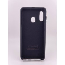 Силіконовий оригінальний чохол-логотип Samsung Galaxy A20  /  A30 (2019) (чорний)