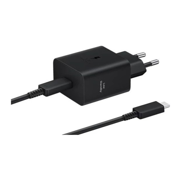 СЗУ-адаптер Samsung 45W (1Type-C) + кабель Type-C - Type-C (Чорний) (Оригінальна збірка) K СЗУ-адаптер Samsung 45W (1Type-C) + кабель Type-C - Type-C (Чорний) (Оригінальна збірка) K
