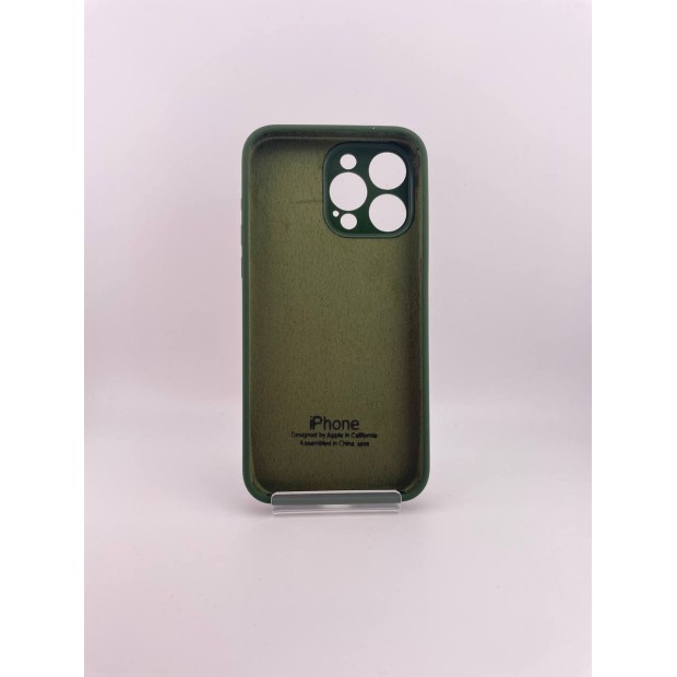 Силіконовий оригінальний чохол RoundCam для Apple iPhone 15 Pro Max (73) лісовий зелений