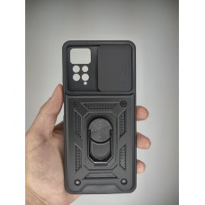 Чохол-бронь Ring Serge Armor Case для Xiaomi Redmi Note 11 Pro  /  12 Pro 4G (ShutCam) (Чорний)