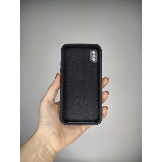 Силіконовий чохол Original Square RoundCam для Apple iPhone X  /  XS (07) Чорний