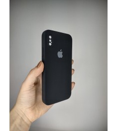 Силіконовий чохол Original Square RoundCam для Apple iPhone X  /  XS (07) Чорний..