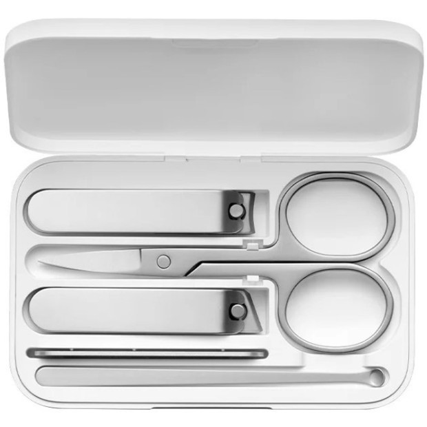 Манікюрний набір Xiaomi MIjia Splash-Proof Nail Clippers Set Version 5 in 1 (Сріблястий).