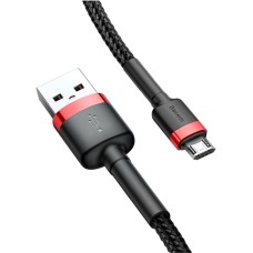 USB-кабель Baseus Cafule Special Edition 2A (3m) (MicroUSB) (Чёрный/Красный) CAMKLF-H91