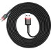 USB-кабель Baseus Cafule Special Edition 2A (3m) (MicroUSB) (Чёрный/Красный) CAMKLF-H91 USB-кабель Baseus Cafule Special Edition 2A (3m) (MicroUSB) (Чёрный/Красный) CAMKLF-H91