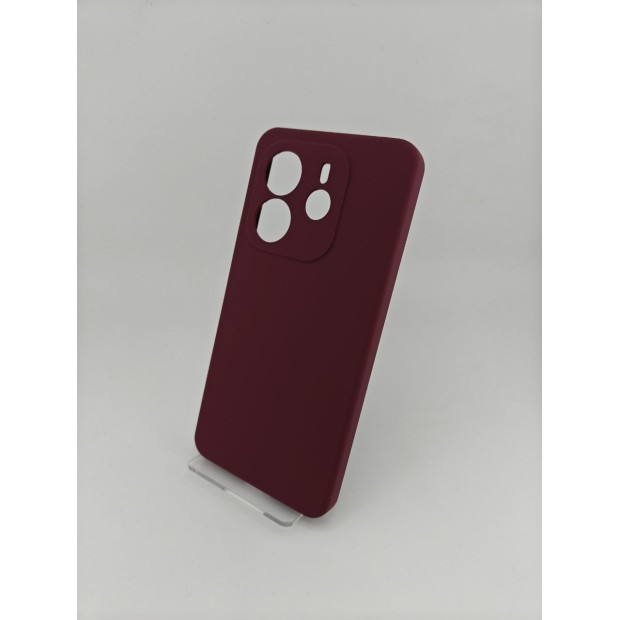 Силікон оригінальний преміум Xiaomi Redmi Note 14 4G (ShutCam) (Вишневий)