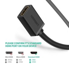 Кабель-удлинитель UGREEN HD107 HDMI M - HDMI F (0.5m) (Black)