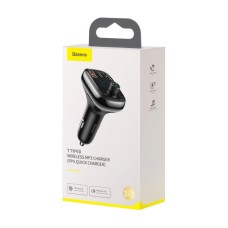 FM-модулятор Baseus T Shaped S-13 36W QC3.0 2USB / QC4.0 1Type-C (Чёрный) CCMT000101