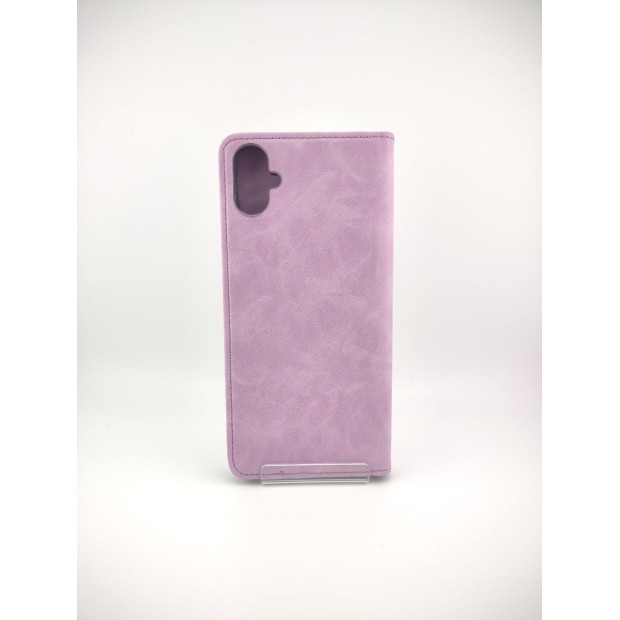 Leather Elegant Case Book for Samsung Galaxy A05 (Dark Violet)