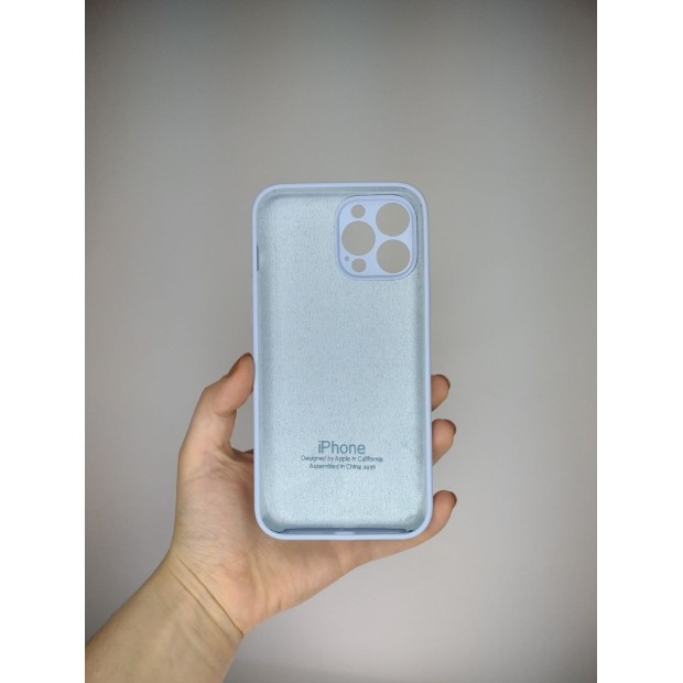 Силіконовий оригінальний чохол RoundCam для Apple iPhone 13 Pro Max (15), бузковий.
