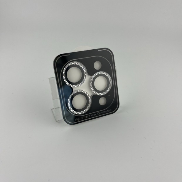 Захисне скло на камеру Rhombus Diamond Apple IPhone 15 Pro  /  15 Pro Max (Silver)