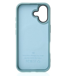 Чохол Beats з текстурою шкіри MagSafe для Apple iPhone 16 (Хвильовий Синій)