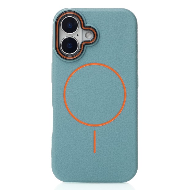 Накладка Beats Leather Textured MagSafe Apple iPhone 16 (Wave Blue)