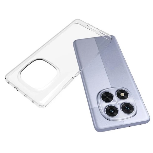 Силіконовий чохол WS для Xiaomi Redmi Note 14 Pro 4G (з функцією захисту камери) (Прозорий)