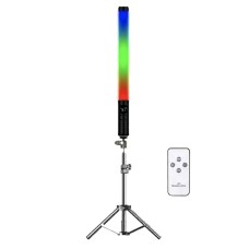 Комплект для зйомки Stick Lamp з шторками (50 см) RGB з батареєю і пультом дистанційного керування (Чорний)