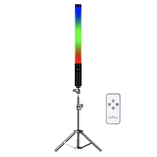 Комплект для зйомки Stick Lamp з шторками (50 см) RGB з батареєю і пультом дистанційного керування (Чорний)