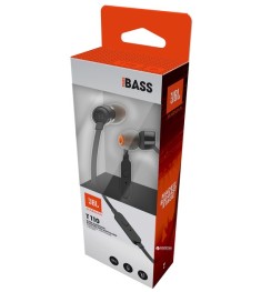 Дротові вакуумні навушники-гарнітура JBL Tune 110 (Чорний) JBLT110BLK K