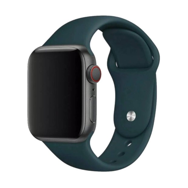 Ремешок Apple Watch Silicone 38 / 40 / 41mm (55) Blackish Green