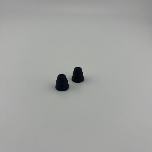 Амбушури силіконові трифланцеві для навушників (розмір S) (Чорні)