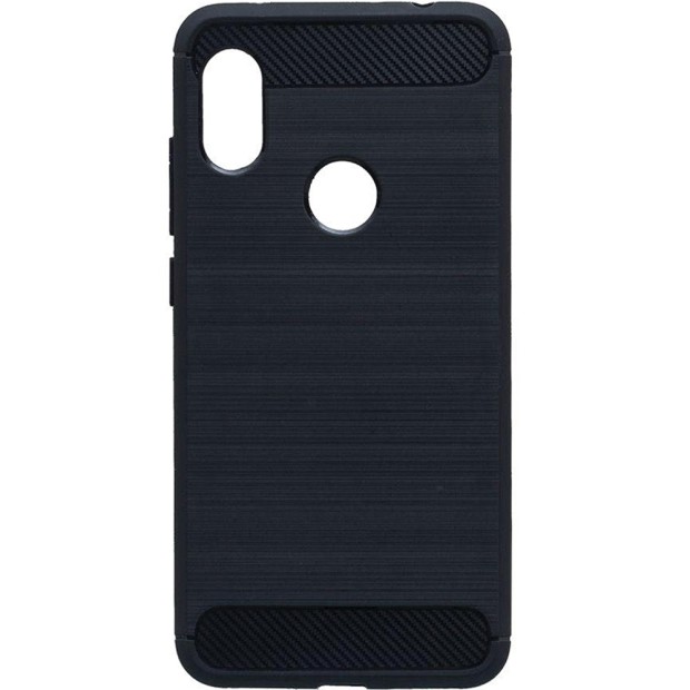 Силіконовий Чохол Полірований Карбон для Xiaomi Redmi Note 6  /  Note 6 Pro (Чорний)