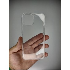 Чехол силиконовый 6D Apple iPhone 15 (Прозрачный)