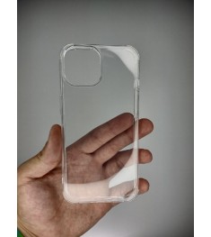 Чехол силиконовый 6D Apple iPhone 15 (Прозрачный)