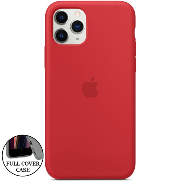 Оригінальний силіконовий чохол круглої форми для Apple iPhone 11 Pro (05) Product RED