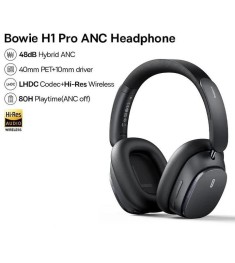 Бездротові накладні навушники-гарнітура Baseus Bowie H1 Pro (Чорні)