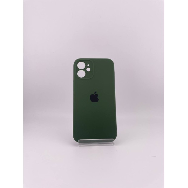 Силіконовий оригінальний чохол RoundCam для Apple iPhone 12 Mini (73) Лісовий Зелений.