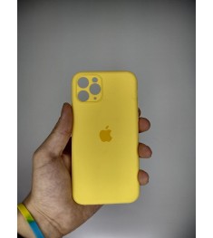 Силіконовий оригінальний чохол RoundCam для Apple iPhone 11 Pro (63) Канарково-ж..