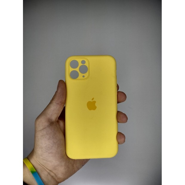 Силіконовий оригінальний чохол RoundCam для Apple iPhone 11 Pro (63) Канарково-жовтий.