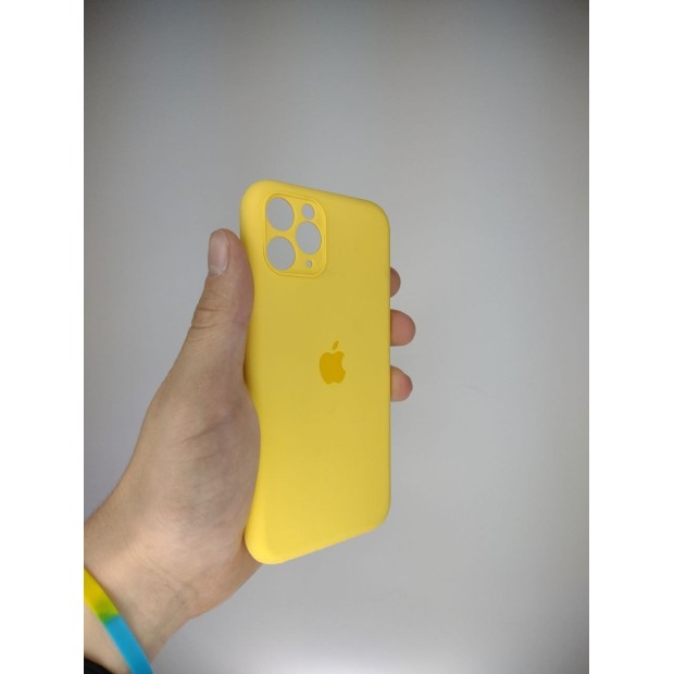 Силіконовий оригінальний чохол RoundCam для Apple iPhone 11 Pro (63) Канарково-жовтий.