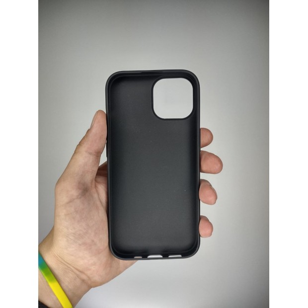 Чехол силиконовый Graphite Apple iPhone 15 (Чёрный)