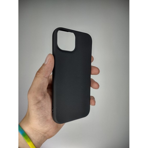 Чехол силиконовый Graphite Apple iPhone 15 (Чёрный)