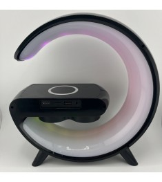 Настільна лампа-нічник з Bluetooth-колонкою та бездротовою зарядкою G11 (Чорний)..