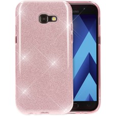 Силикон Glitter Samsung Galaxy A3 (2017) A320 (Розовой)