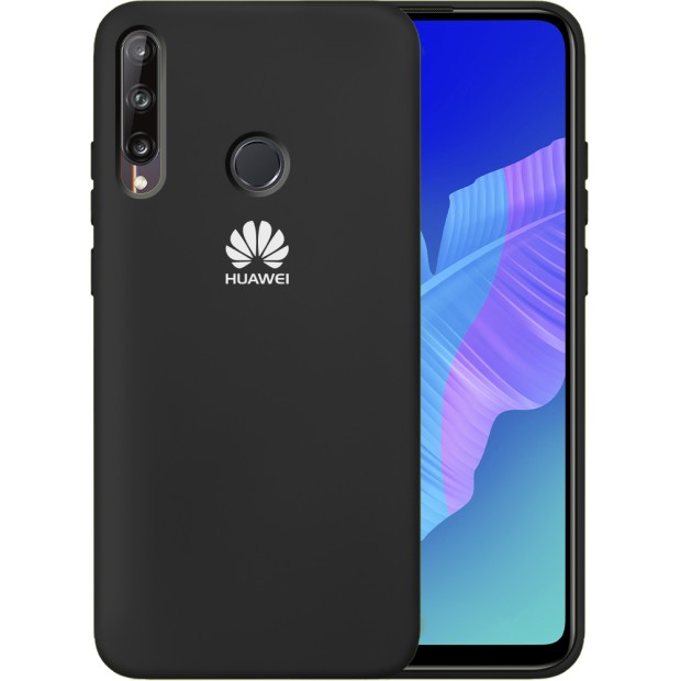 Силіконовий Original 360 Чохол з логотипом для Huawei P40 Lite E (Чорний)