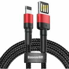 USB-кабель Baseus Cafule Special Edition 2.4A (1м) (Lightning) (чорний / червоний) CALKLF-B19