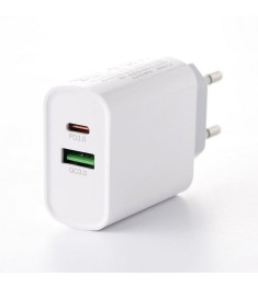 Мережевий адаптер DC CA-F17 20W (1USB  /  1Type-C) + кабель Type-C - Lightning (..