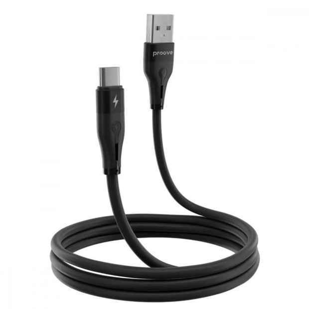 USB-кабель Proove Soft Silicone 3A (1m) (Type-C) (Black)