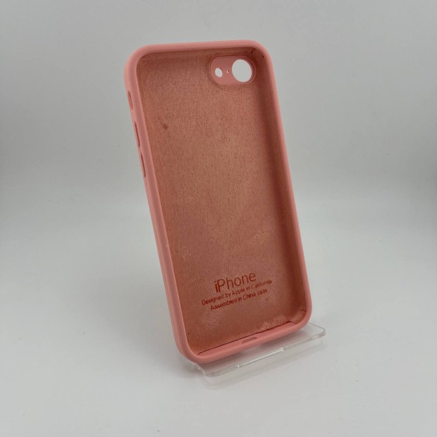 Силіконовий чохол Original Square RoundCam для Apple iPhone 7  /  8  /  SE (2020), кольору рожевої цукерки.