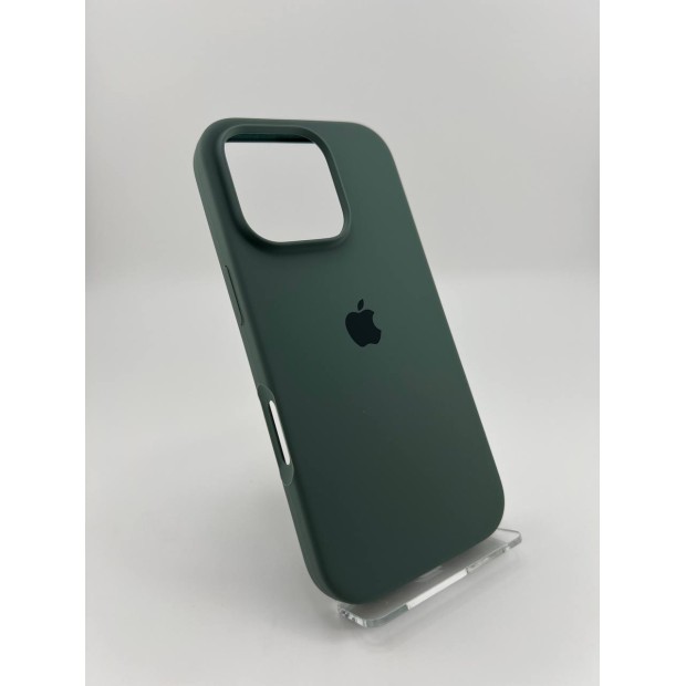 Силикон Original Round Case Apple iPhone 16 Pro (55) Blackish Green