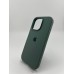 Силіконовий оригінальний круглий чохол для Apple iPhone 16 Pro (55) темно-зелений