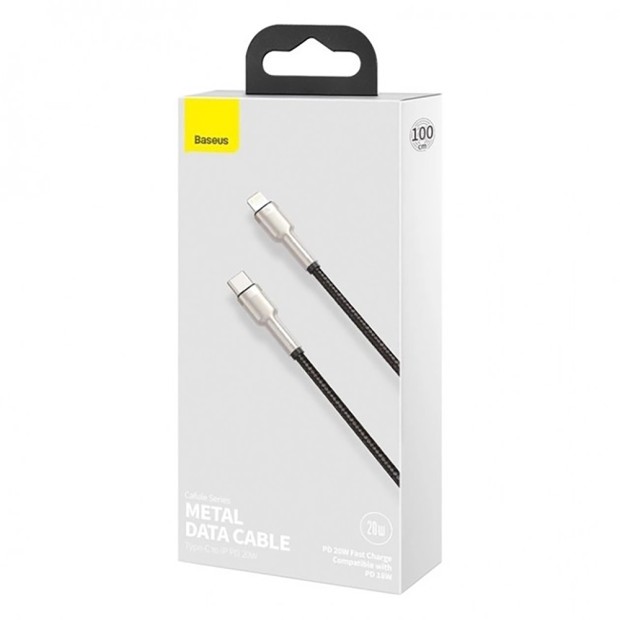 USB-кабель Baseus Cafule Special Edition 20W PD (1m) (Type-C to Lightning) (Чорний) CATLJK-A01